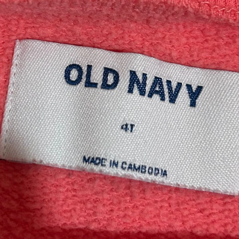 Old Navy Girls Coral Heart‎ Tie Dye Long Sleeve Casual Dress Size 4T Toddler